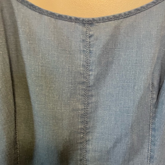 Madewell Chambray Tie Shoulder Dress - Picture 3 of 7